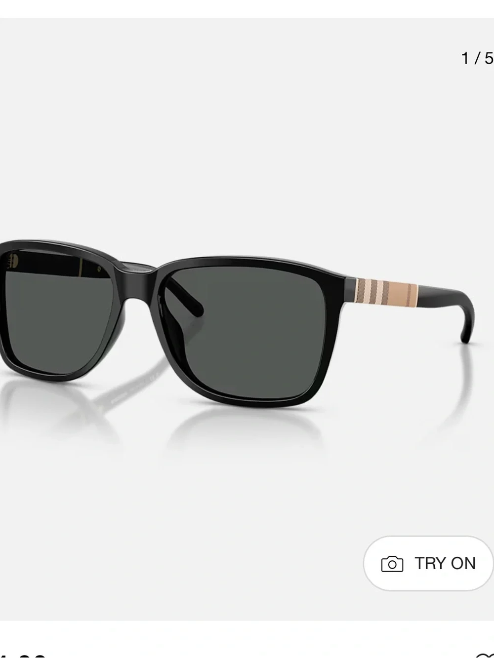 Burberry BE4181 Black Check Square Sunglasses Unisex 58-17
